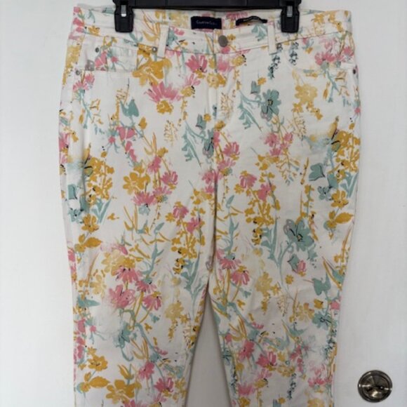 CHARTER CLUB BRISTOL CAPRI. MULTI-COLLOR FLORAL. LIKE NEW! SZ. 14 - Picture 1 of 4